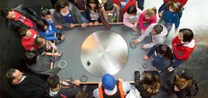 A school group at the Exploratorium.